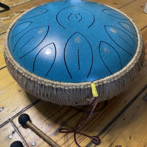 12 Inch 15 Note Steel Tongue Drum – Key of C Meditation Steel Tongue Drum with Mallets