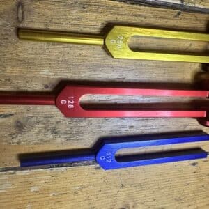 colour tuning fork set 128 hz red 256 hz gold 512 hz blue sound healing