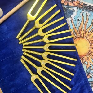 Golden Tone Solfeggio Tuning Fork Set – 9 Frequency Sound Healing Forks