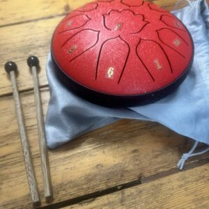 Red Steel Tongue Drum Key C